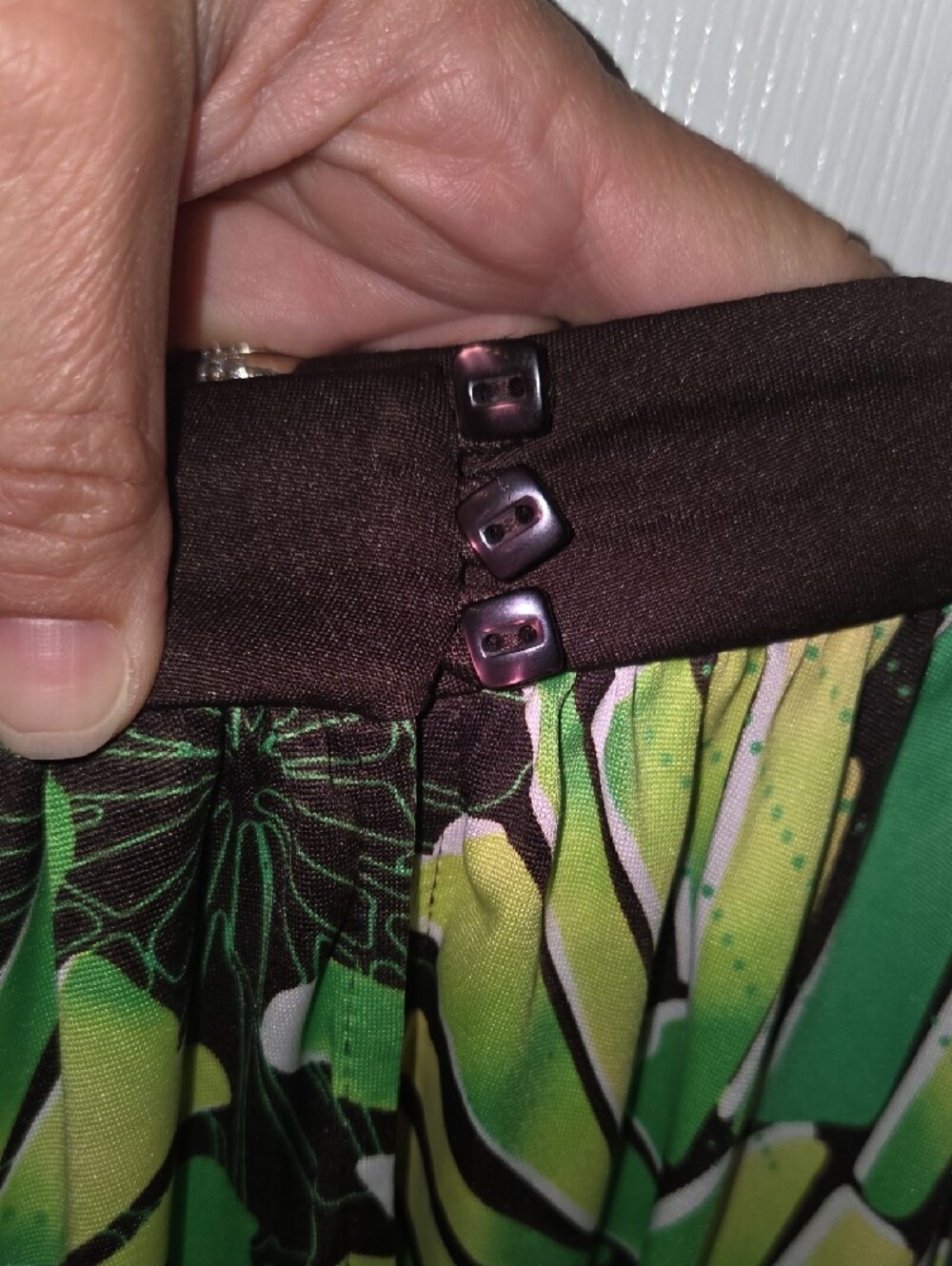 new directions Floral Halter Dress in Teal and Lime - Picture 4 of 6